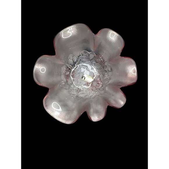 Home Beautiful Pink Rose Blush Hostess Glass Bowl Made in Germany - Picture 3 of 5